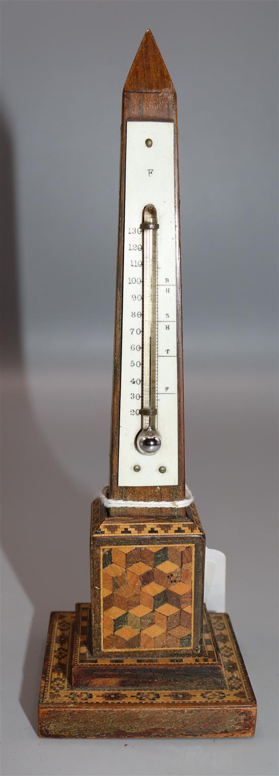 Tunbridgeware thermometer